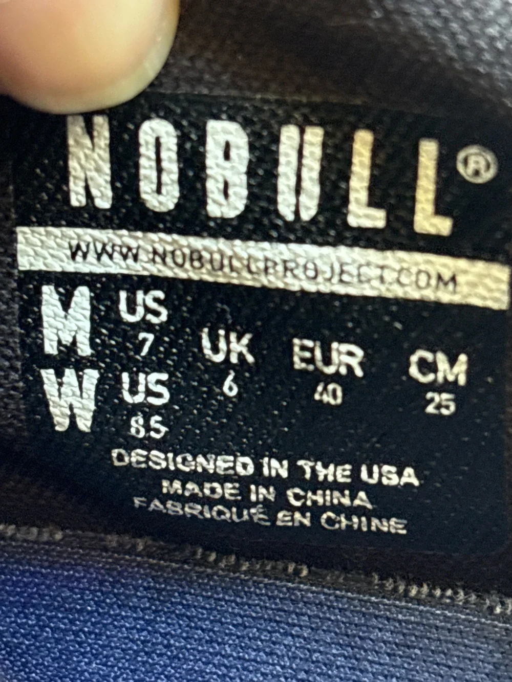 NOBULL Midnight Tie-Dye Canvas Trainer Shoes Sz Women’s 8.5 Men’s 7